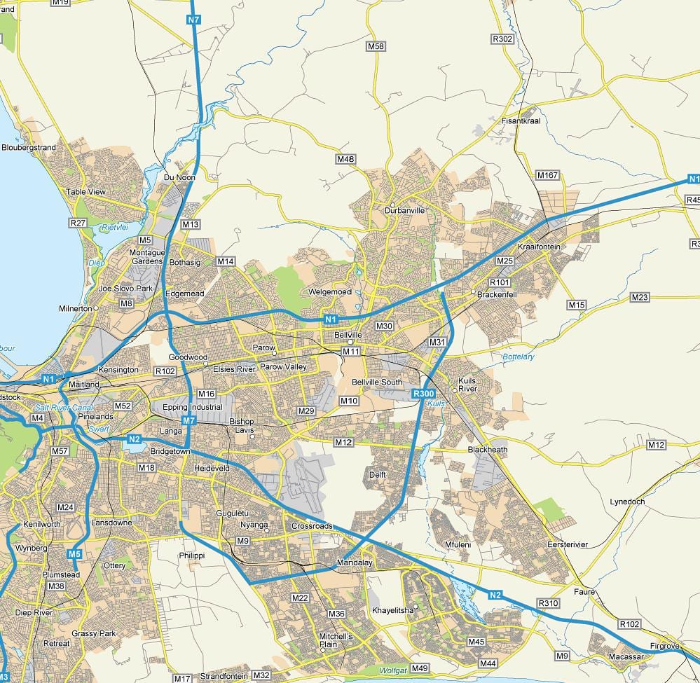 bellville Cape Town arată hartă