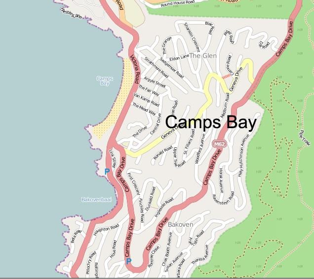 harta camps bay street