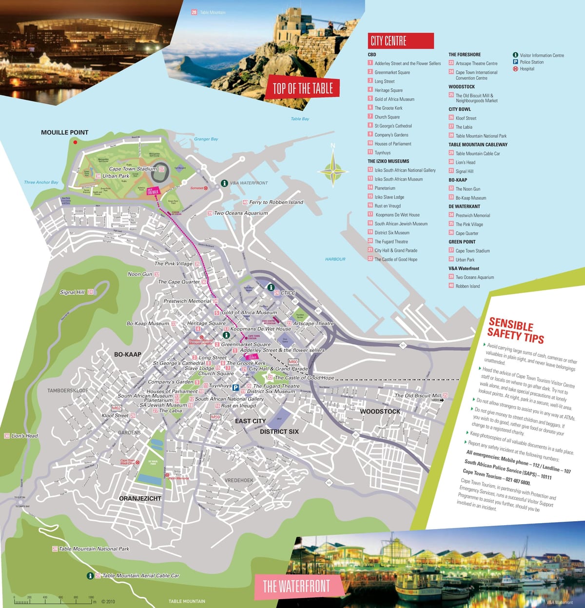 Cape Town atracții turistice hartă