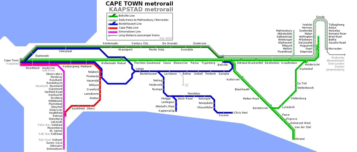 harta Cape Town metrou
