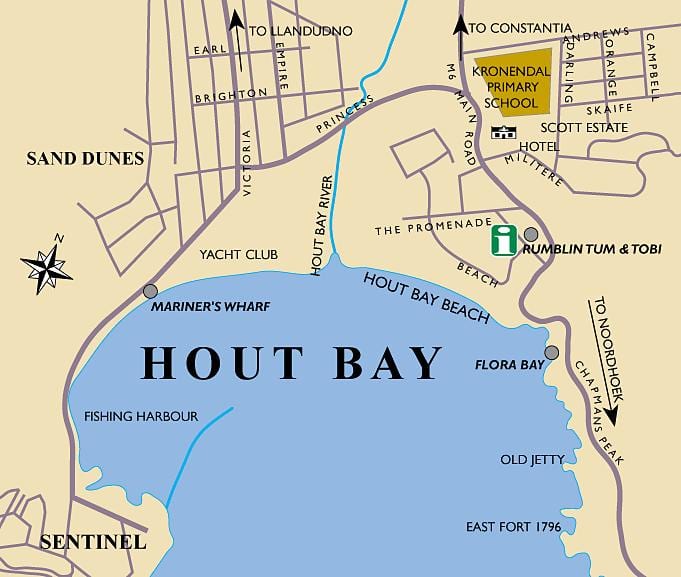 harta hout bay, Cape Town arată hartă