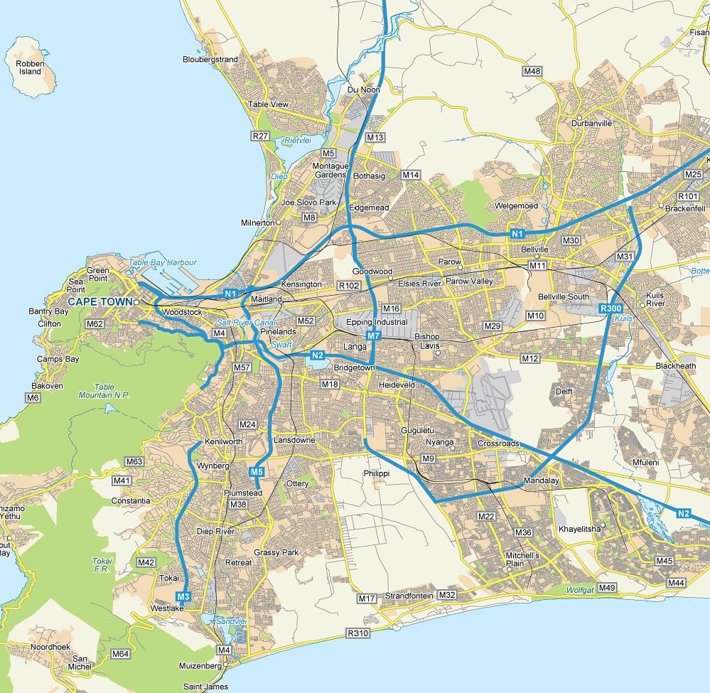 harta de langa Cape Town