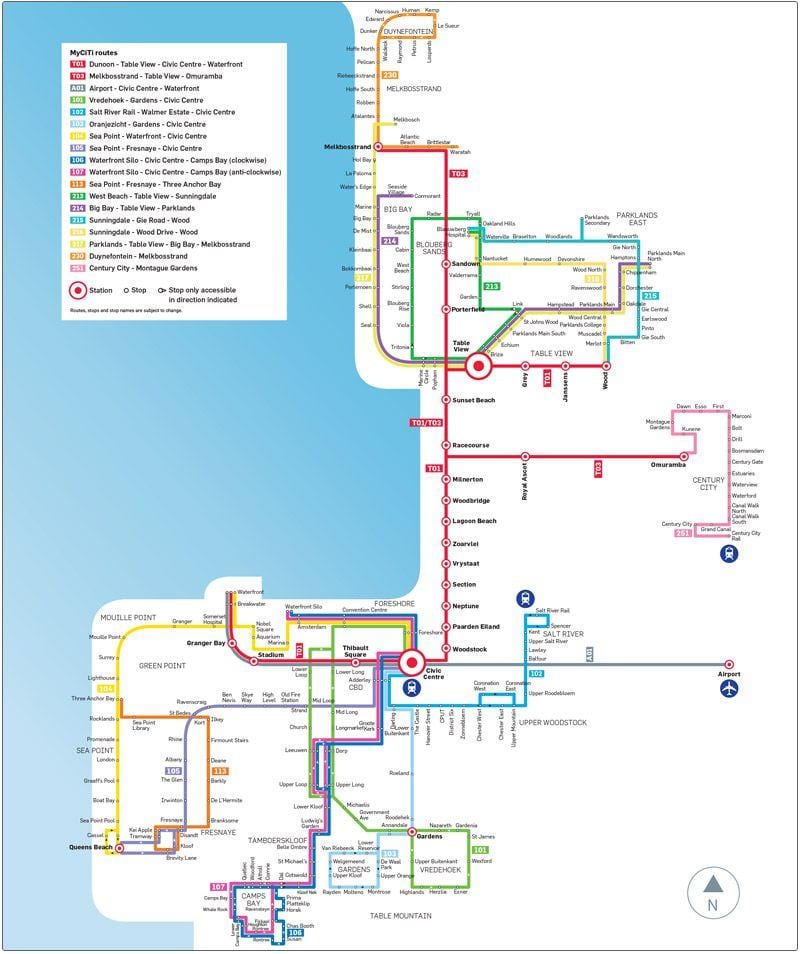 myciti harta rutelor de autobuz
