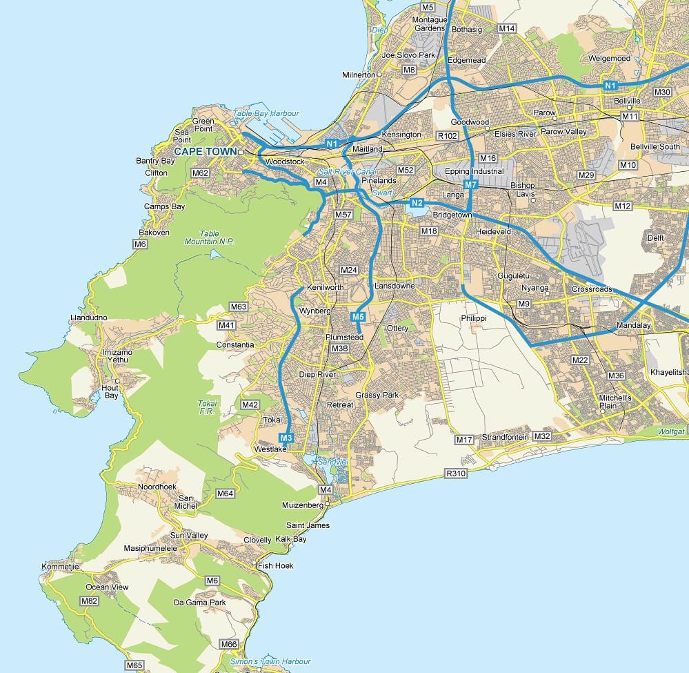 harta de plastic, ca Cape Town