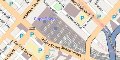Harta barrack street Cape Town