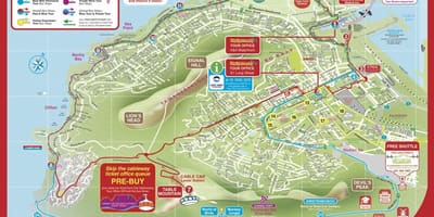 Harta Cape Town city sightseeing bus