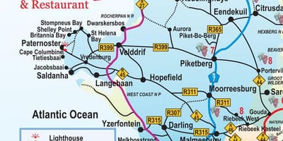 Harta Cape Town road