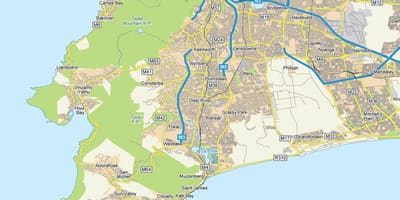 Harta diep râul Cape Town