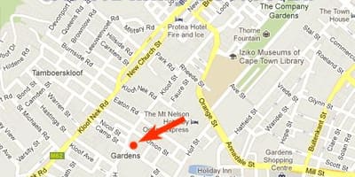 Harta de grădini centrul comercial Cape Town