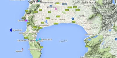 Harta de harta de fish hoek și înconjoară