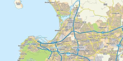 Harta milnerton și înconjoară