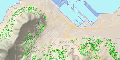 Hartă a orașului Cape Town secții