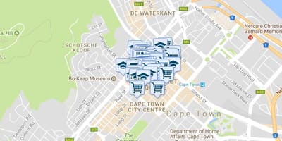 Harta shortmarket strada Cape Town