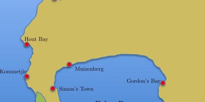Harta simon ' s town Africa de Sud